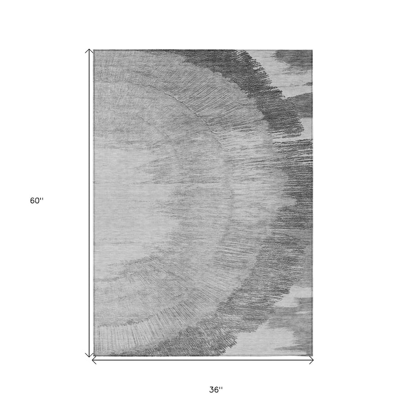 HomeRoots Abstract Transitional Rectangle Outdoor Rug
