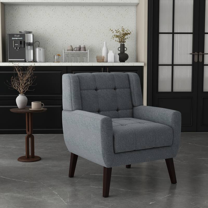Tufted Upholstered Accent Armchair