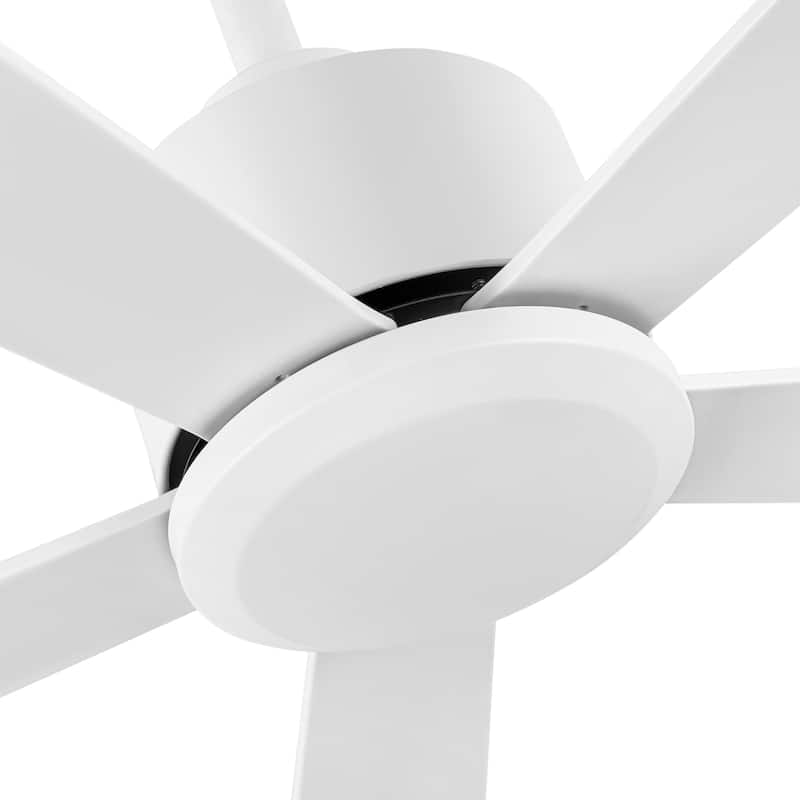 52-Inch Black/White Ceiling Fan with Remote Without Light(5-Blade)