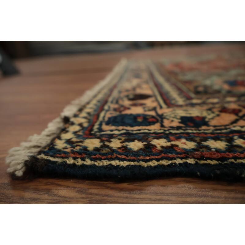 Hand Knotted Oriental 100% Wool Carpet Traditional Floral Oranges & Rust Hamedan Area Rug - 5' 0'' X 3' 6''