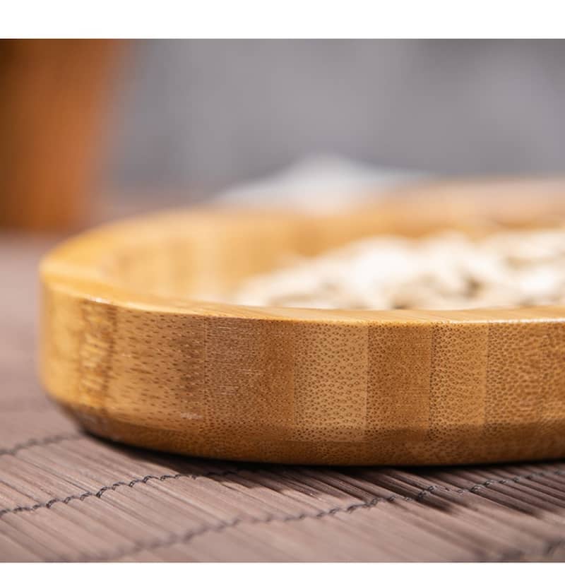 DCP Wooden Tray, Round Tea Tray, Creative Food Tray 7.87*7.87*0.79