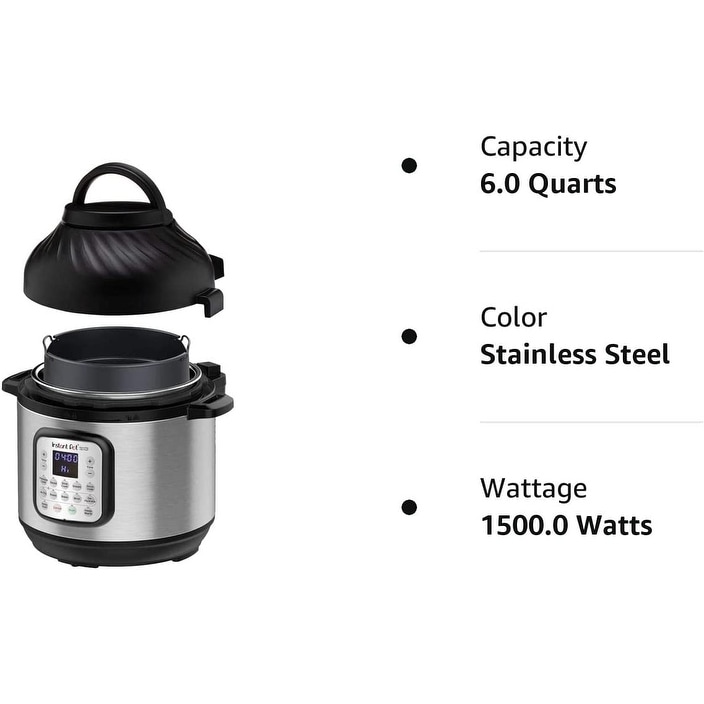 Instant Pot 11 in 1 Air Fryer and Electric Pressure Cooker 6 Quart