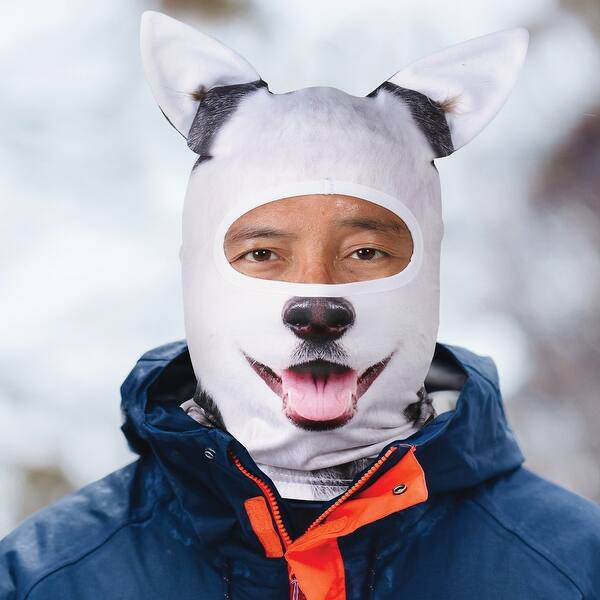 Shop Beardowear Unisex Realistic Print Husky Dog Head Balaclava Face Mask Ski Mask Black Husky One Size Overstock 30809161