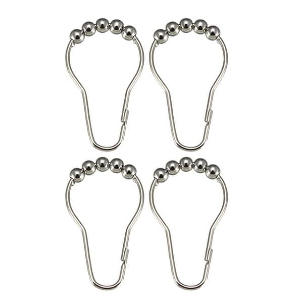 Shop Shower Curtain Ring Hooks Metal For Bathroom Shower Rods