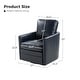 preview thumbnail 42 of 55, Terrance Transitional Swivel Faux Leather Barrel Accent Chair with Metal Base