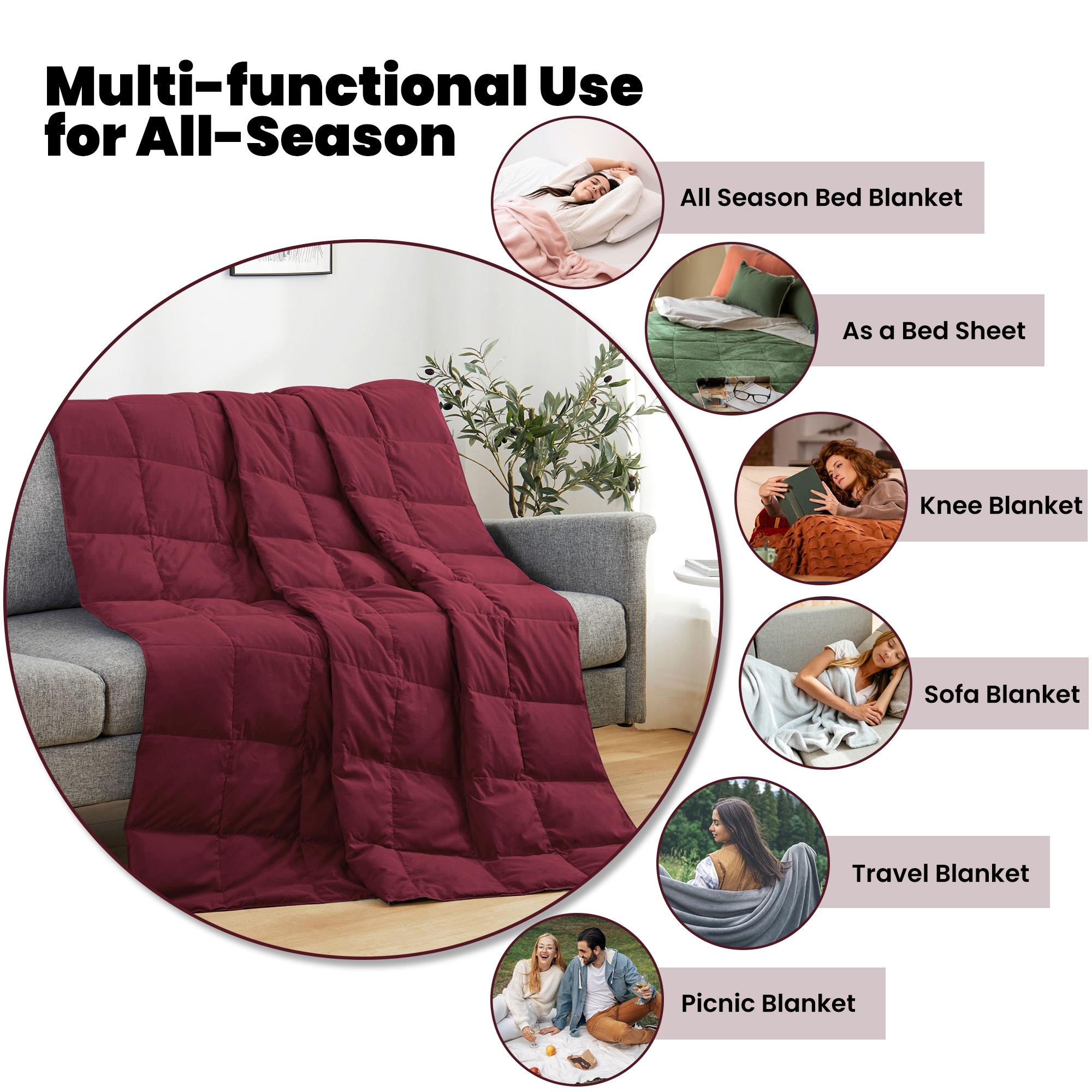 Indoor outdoor shop throw blanket