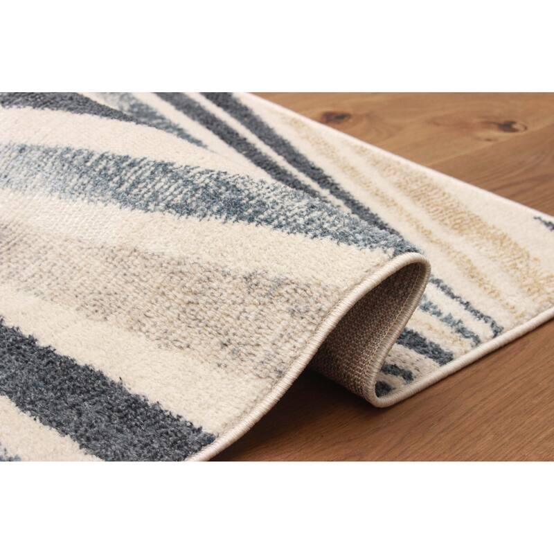 ECARPETGALLERY Machine Woven Axel Ivory Area Rug