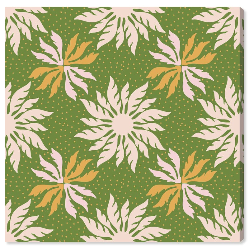 Wynwood Studio Canvas Floral and Botanical Sun Leaf Greenery Green and Modern & Contemporary Wall Art Canvas Print - 30 x 30
