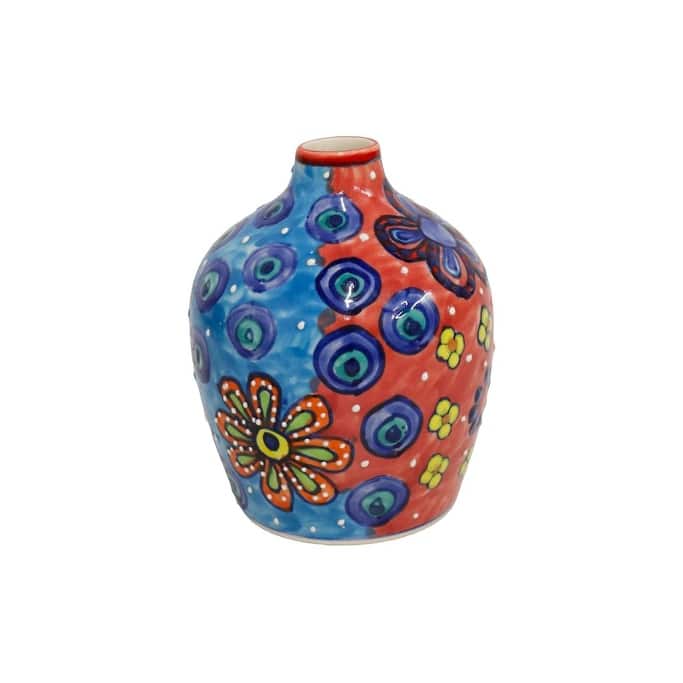 Home&Manor Mini Ceramic Vase Multicolor