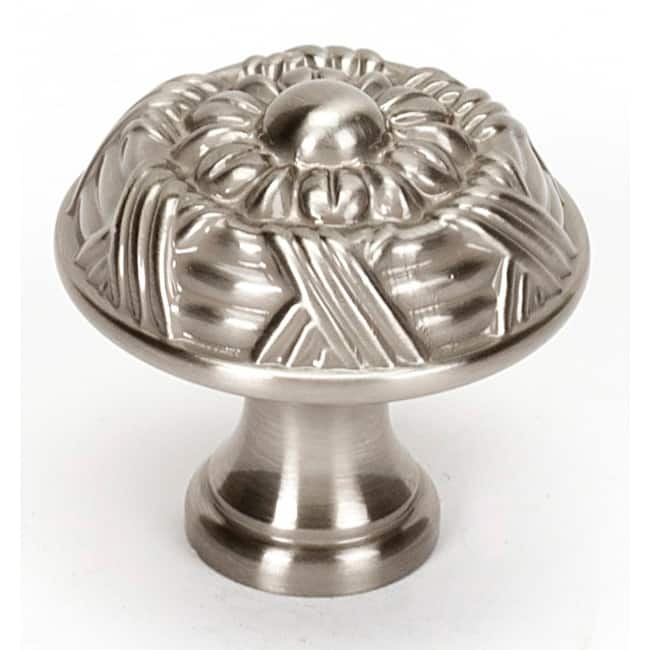 Alno Ribbon & Reed 1-1/4 Inch Mushroom Cabinet Knob - Satin Nickel