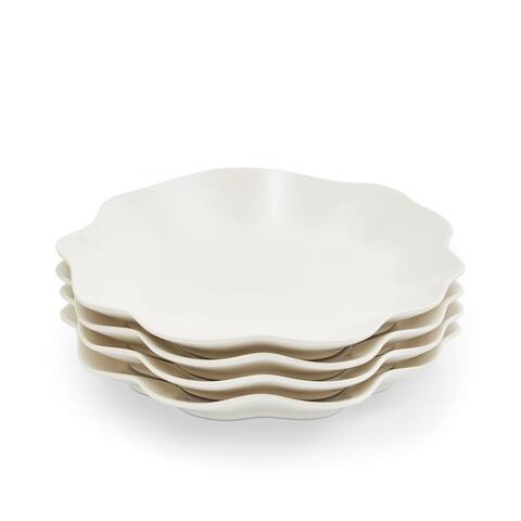 Portmeirion Sophie Conran Floret 11 Inch Dinner Plates, Set of 4 - Creamy White