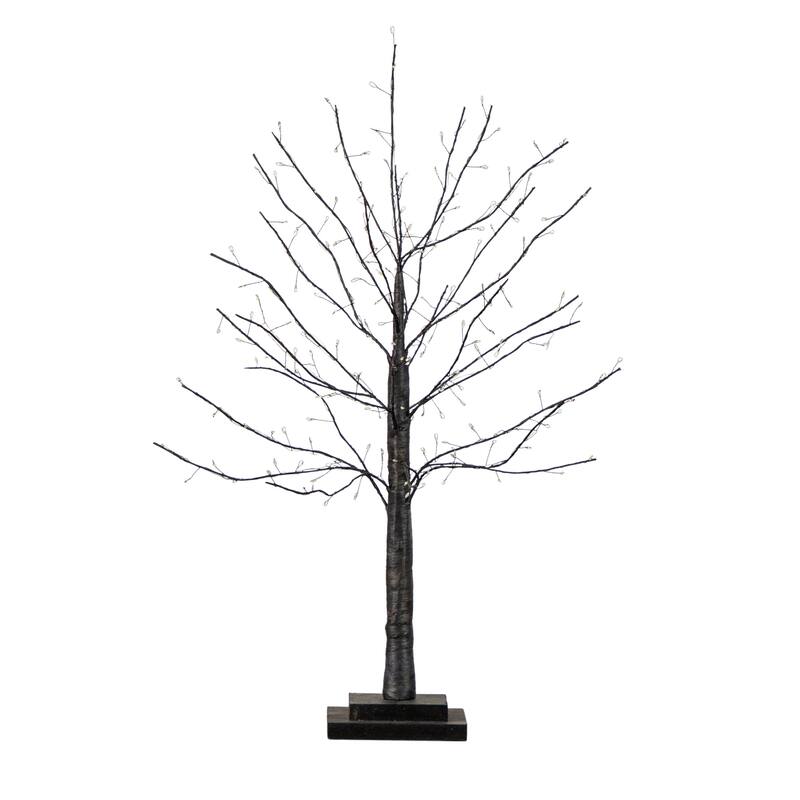 2-ft Pre-Lit Artifiical Halloween Black Twig Tree with 210 Lights