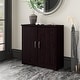 preview thumbnail 41 of 89, Cabot Small Entryway Cabinet with Doors by Bush Furniture Espresso Oak