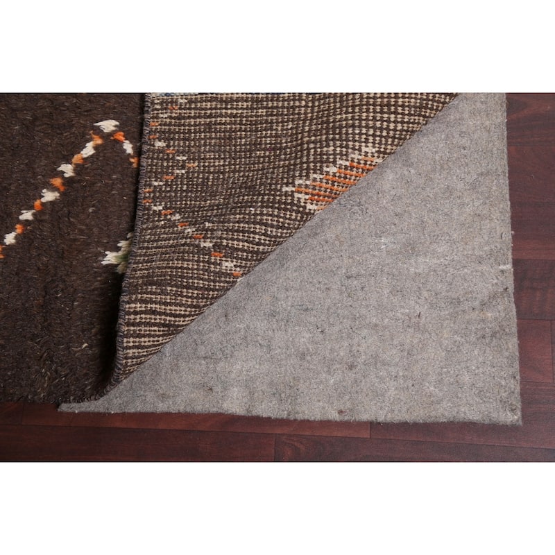 Tribal Oriental Geometric Moroccan Area Rug Hand-knotted Wool Carpet - 6'10" x 10'10"