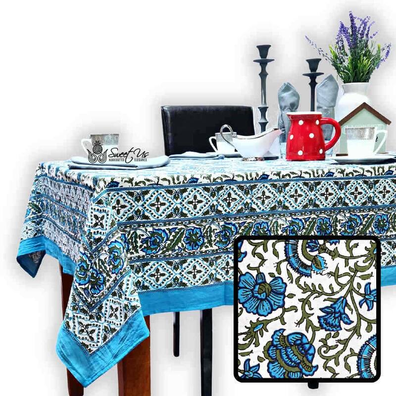 Cotton Floral Tablecloth for Rectangle Tables