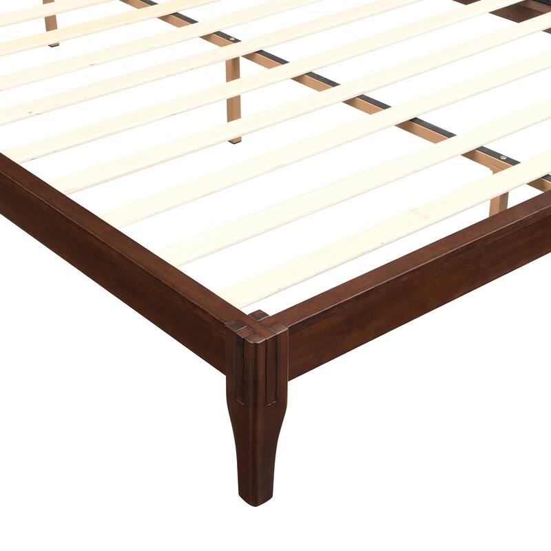 12 Inch Queen Size Solid Dry Bamboo Wood Platform Bed Frame