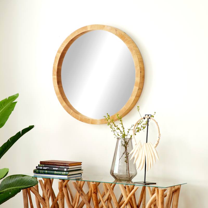 Brown Contemporary Wall Mirror