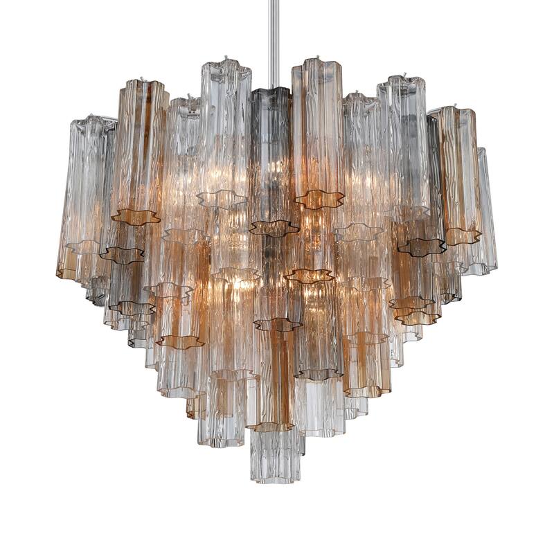 Crystorama Lighting Group ADD-312-AU Addis 12 Light 27" Wide Waterfall