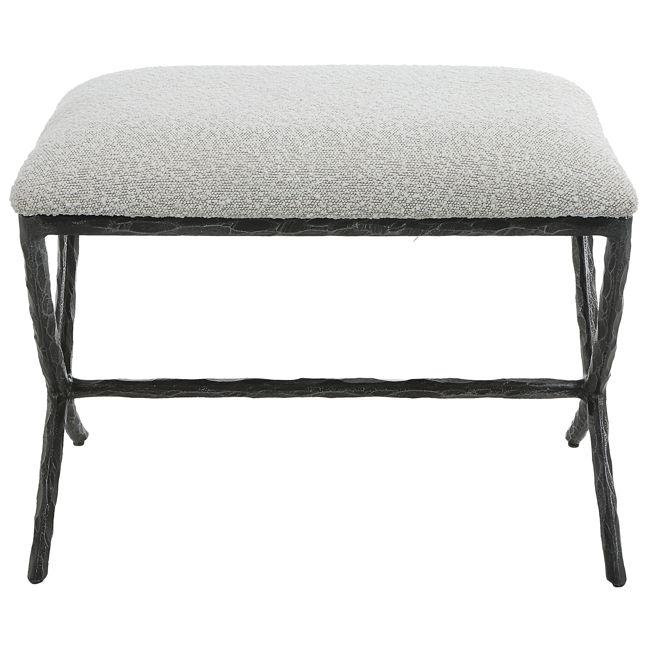Uttermost Brisby Gray Fabric Small Bench - 24 W X 19 H X 16 D (in)