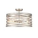 preview thumbnail 1 of 6, 3 Light Metal Semi-Flush Ceiling Mount in Multiple Finishes