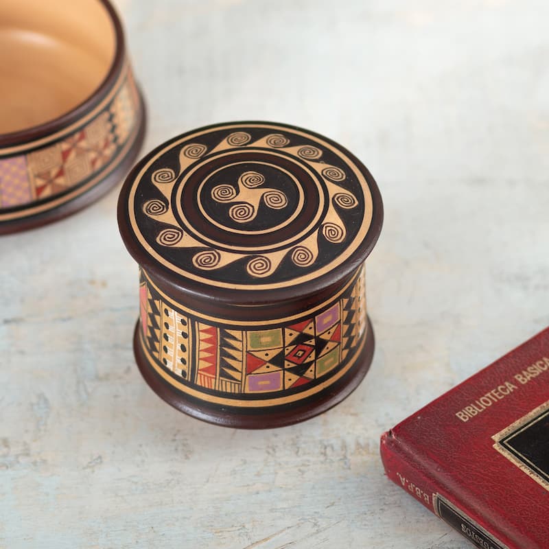 Novica Handmade Inca Splendor Ceramic Decorative Box