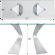 preview thumbnail 8 of 10, Luxury 51 inch Console Table Rectangular Sofa Entryway Console Table with Rectangle Tempered Glass Top and Metal Legs