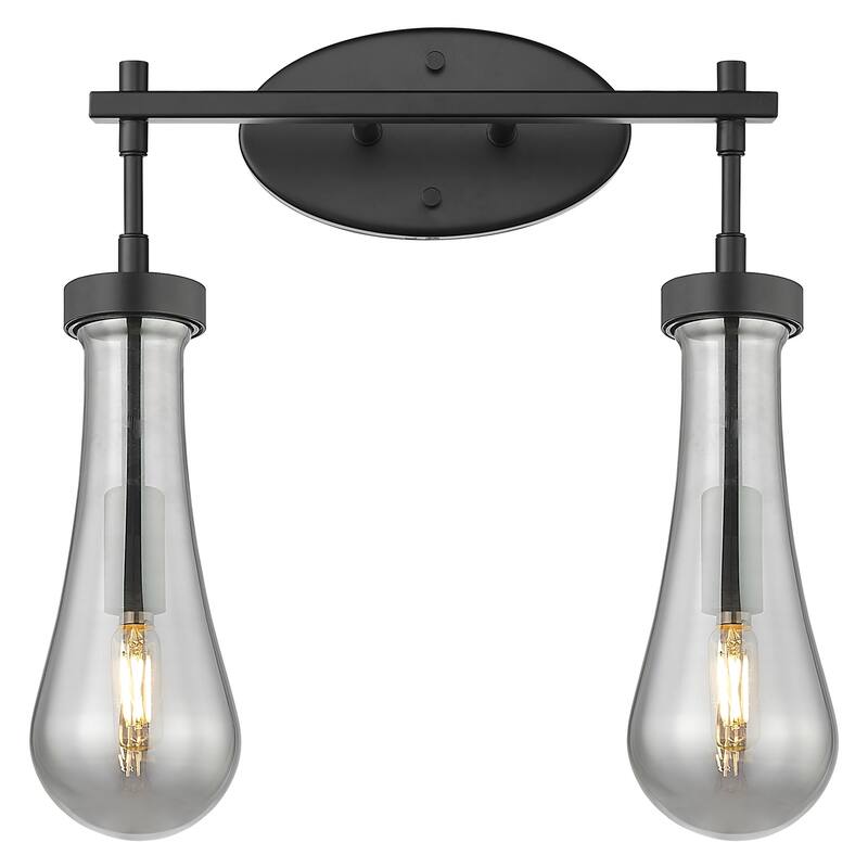 Innovations Lighting 451-2W-G451-4SM Owego 2 Light 16" Wide Vanity - Matte Black