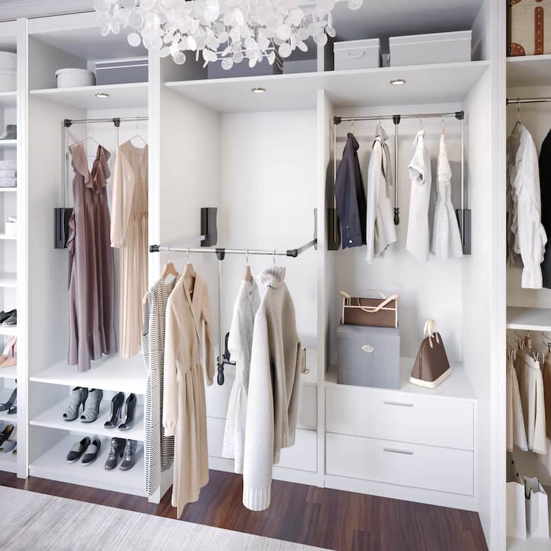 Hardware Resources 23 Inch Wide Pull Down Closet Rod