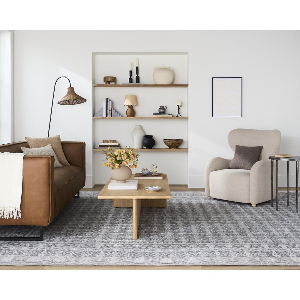 Livabliss x Our PNW Home Rainier Cottage Border Washable Area Rug