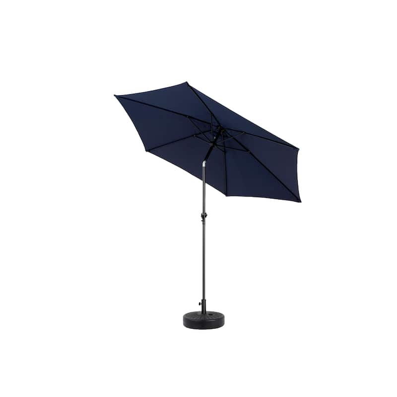9FT Outdoor Patio Umbrella Outdoor Table Umbrella with Push Button Tilt and Crank, Market Umbrella (Base Not Included)