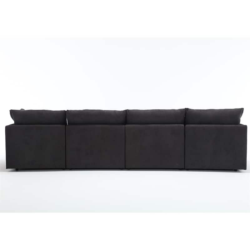 Modern 5-seat U-shaped Sectional Sofa with Chaise Lounge