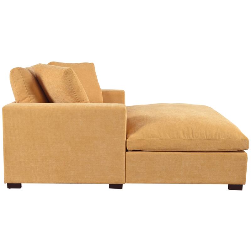 Yellow 53.5" Chaise Lounge Chair