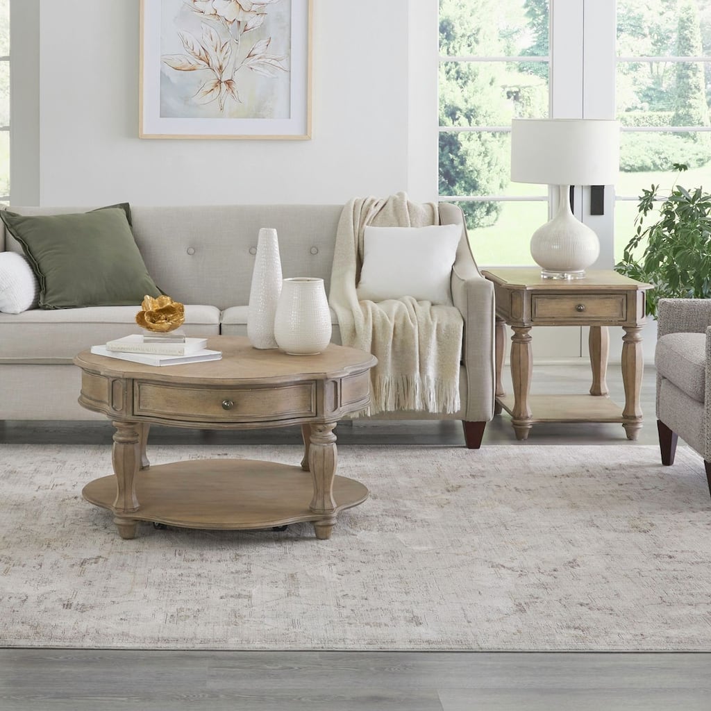Magnolia Manor Weathered Bisque 3 Piece Cocktail Table Set