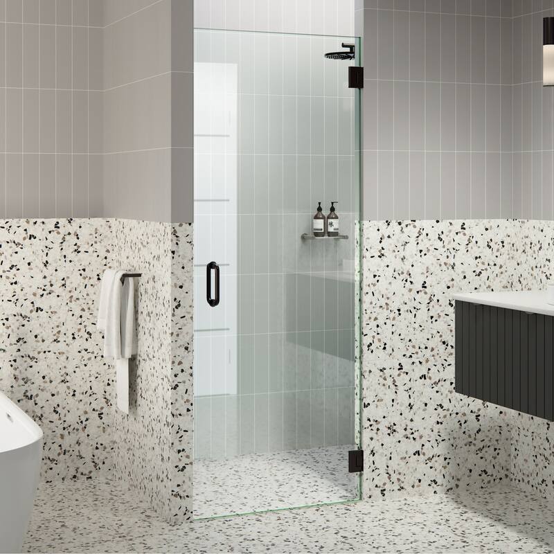 Glass Warehouse GW-DO-28 Albedo 78" High x 28" Wide Hinged Frameless