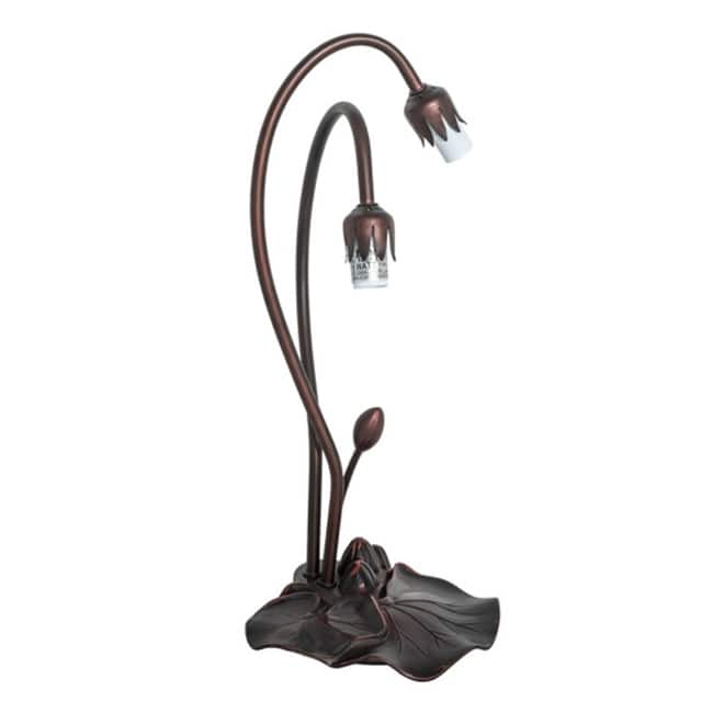 Meyda Tiffany 10196 Lily 16" Tall Lamp Base - Mahogany Bronze