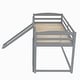 preview thumbnail 15 of 13, Twin Over Twin Bunk Kids Bed Frame with Convertible Slide and Ladder,Grey