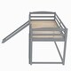 preview thumbnail 15 of 13, Twin Over Twin Solid Wood Bunk Kids Bed Frame with Convertible Slide and Ladder, Safe Design for Bedroom, Easy Assembly, Grey