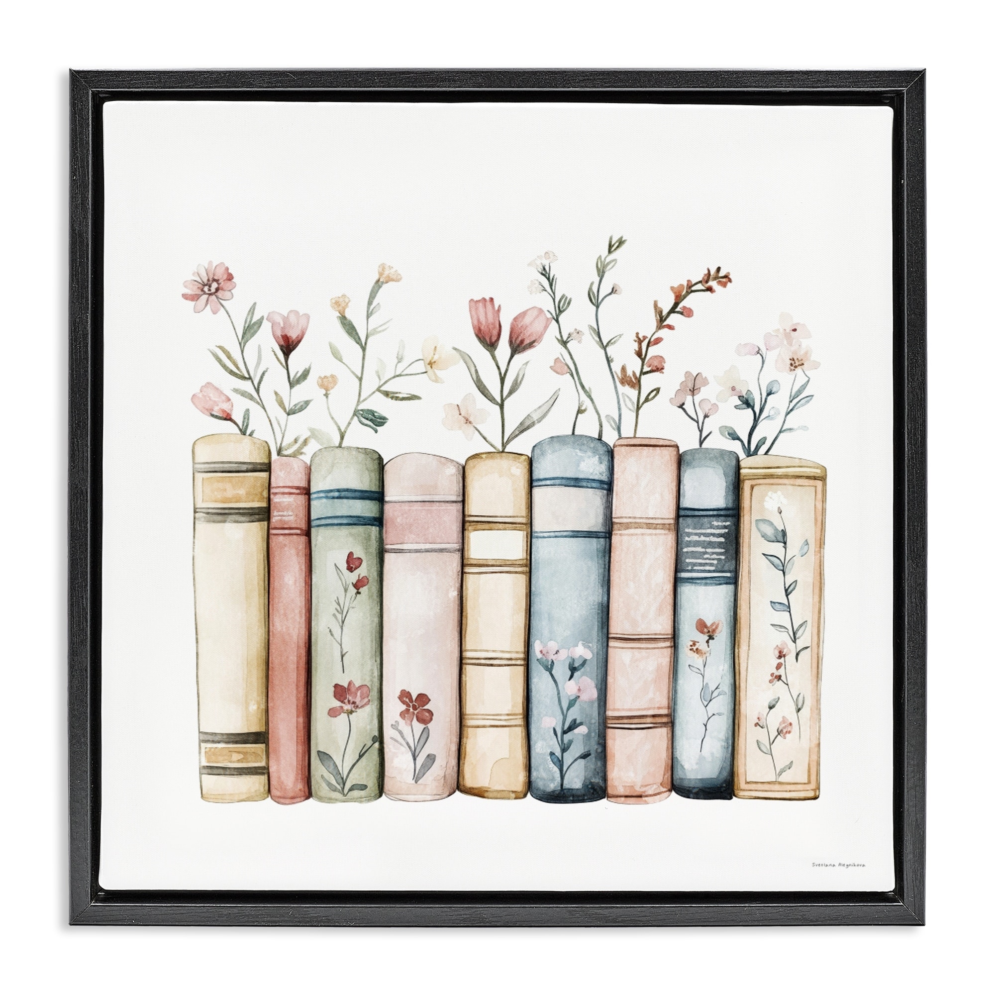 Stupell Words That Blossom Framed Floater Canvas Wall Art Design By Svetlana Aleynikova