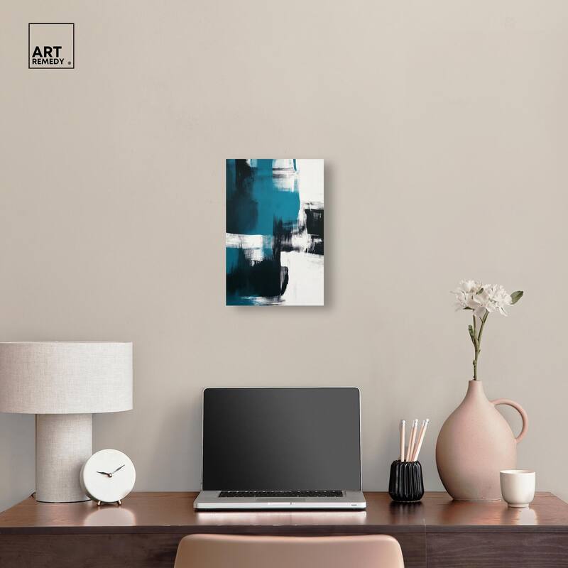 Weight of Teal Canvas by Art Remedy, Gallery Wrapped
