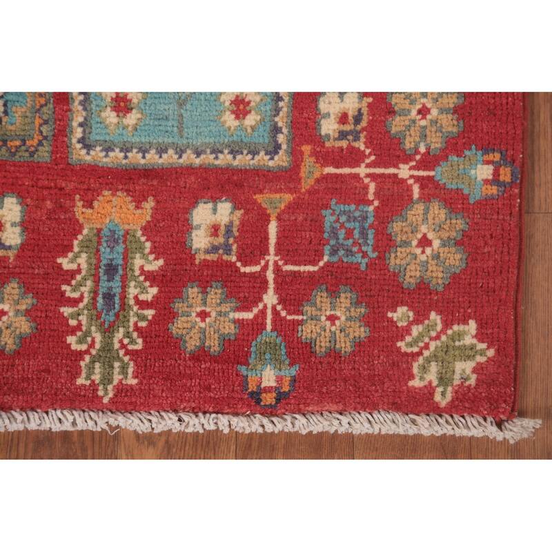 Garden Design Kazak Oriental Foyer Rug Handmade Wool Carpet - 2'9" x 4'1"