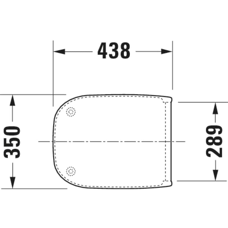 Duravit D-Code Elongated Closed-Front Toilet Seat with Soft Close
