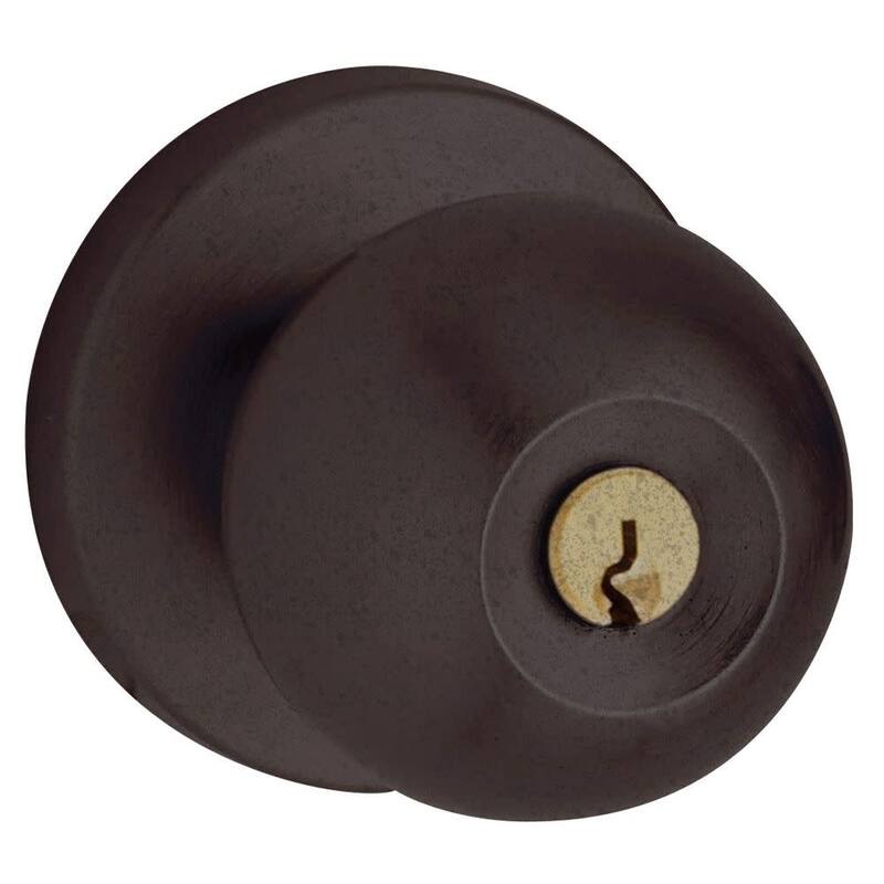 Baldwin Modern Style Keyed Entry Door Knob Set with Modern Rosette and
