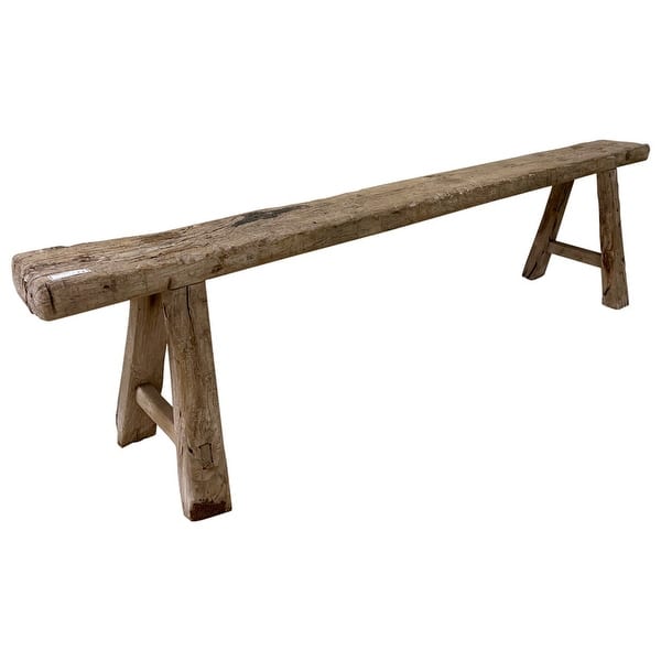 slide 2 of 31, Vintage Noodle Bench Weathered Natural (size and finish vary) 20" H x 5.5" L x 60" W