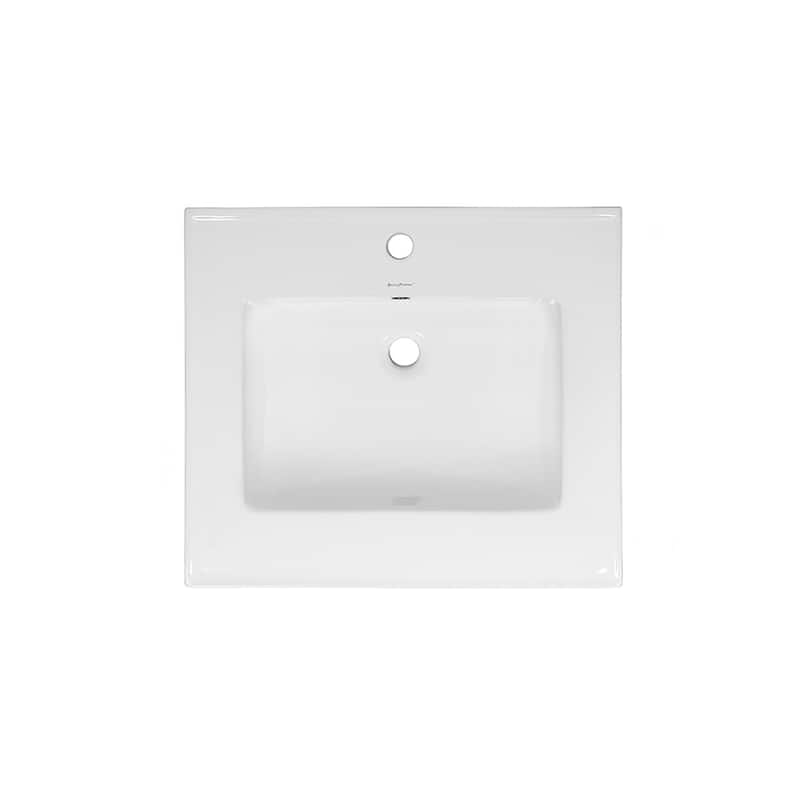 Swiss Madison Ceramic Vanity Top 24" with Single Faucet Hole