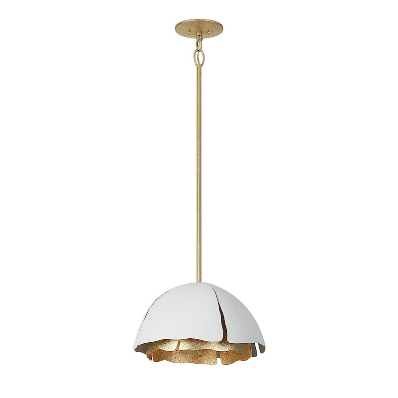 Cavalier Goldith Royal White Three Light Pendant from the Brewster Collection
