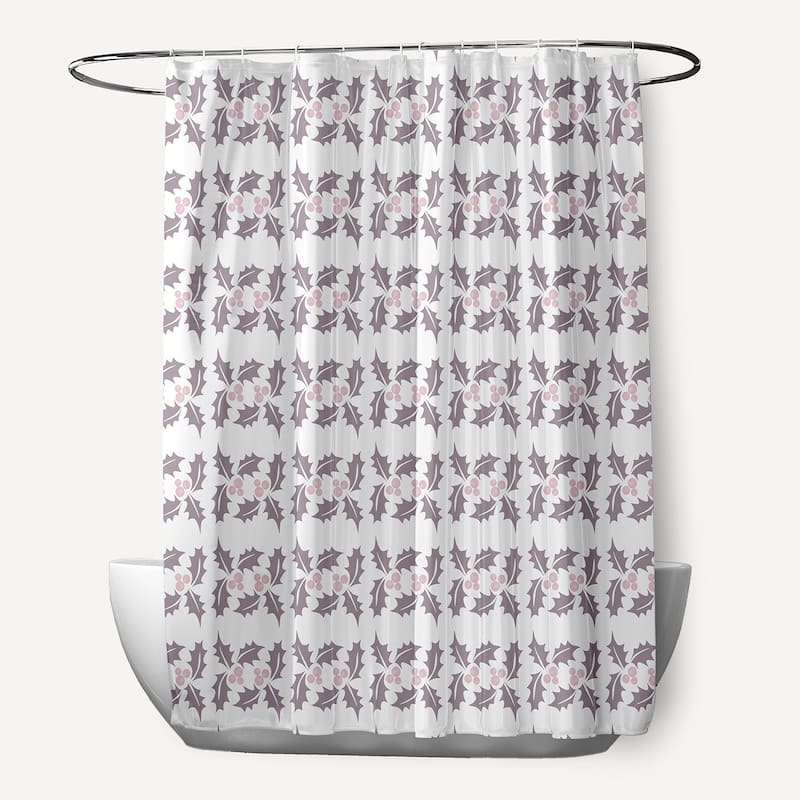 Holly Stripes Shower Curtain - Light Purple