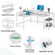 preview thumbnail 14 of 32, L Shaped Desk with Monitor Shelf, Reversible Corner Computer Desk for Office Home 69"