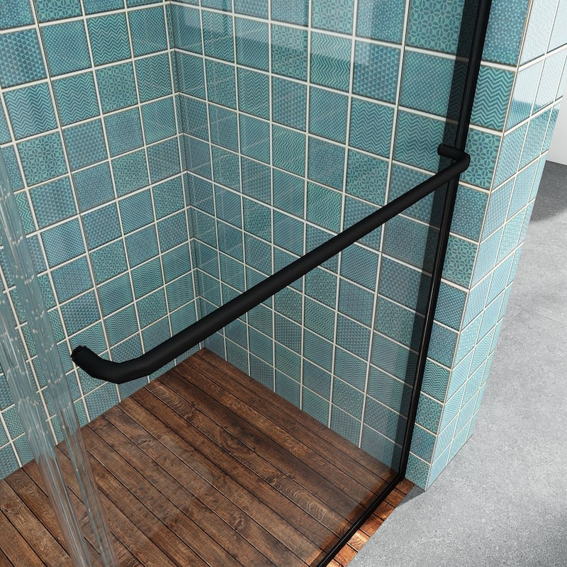 48/54/60 Inch Double Sliding Framed Shower Door with Clear Tempered Glass