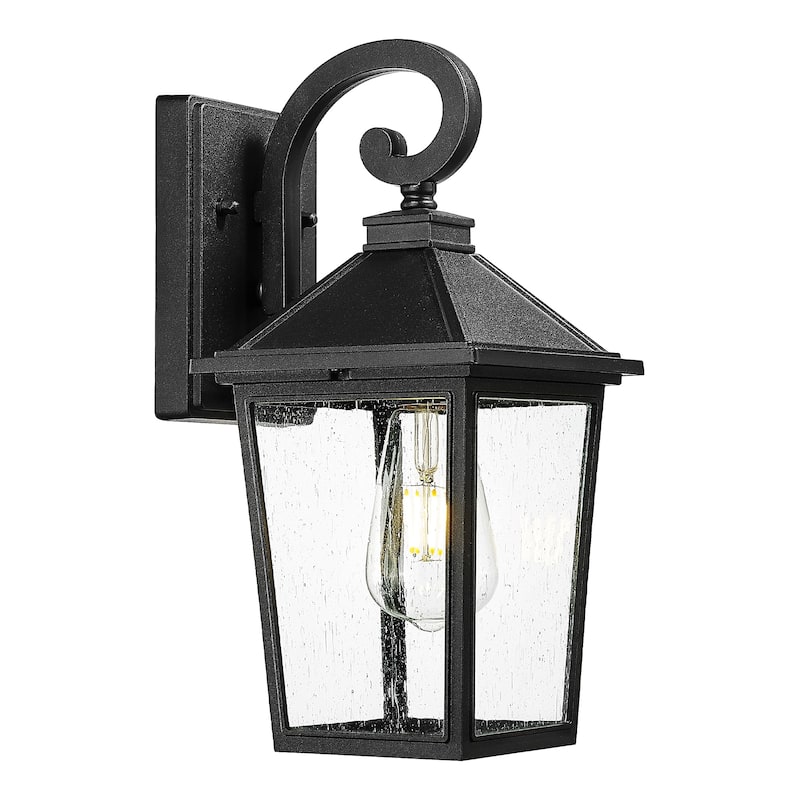 Outdoor Wall Sconce Light with Seeded Glass - 1 Pack