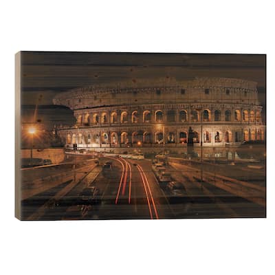 Colosseum V Print On Wood by Jon Bilous - Multi-Color